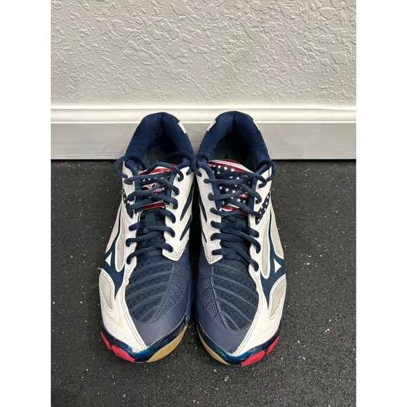 Mizuno Wave Lightning Z3 Women's Volleyball Shoes Red White Blue Stars Size 8 - Picture 3 of 5
